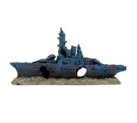 Ujjdwiurgh Adornos para acuario, naufragio, pecera, barco, paisajismo, manualidades, manualidades, adornos de barco roto B