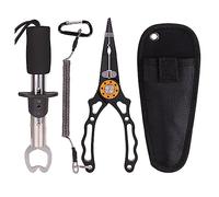 Ujjdwiurgh Alicates multifuncionales de aleación de aluminio, dispositivo de control de peces, controlador de peces, juego de aparejos de pesca con cuerda perdida