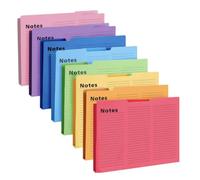 Ujjdwiurgh Almacenamiento de oficina en casa, carpeta de color Manila, libro de almacenamiento de información de oficina, carpeta, 16 hojas, 8 colores