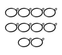 Ujjdwiurgh Anillos de Cortina Negros con Ojales para Barra de Cortina