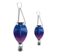 Ujjdwiurgh Art & Gift Linterna Solar con Globo Aerostático: Luces LED Colgantes con Energía Solar, Decorativa Portátil Impermeable, 2 Piezas, B