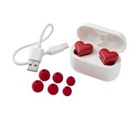 Ujjdwiurgh Auriculares Bluetooth Love, Resistentes Al Agua, FáCil Emparejamiento, Auriculares Internos PortáTiles Continuos con CancelacióN de Ruido, Color Rojo