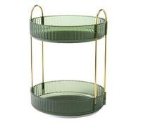 Ujjdwiurgh Bandeja de almacenamiento giratoria de 360 grados, marco de organización para encimera de baño, productos para el cuidado de la piel, estante para pañuelos cosméticos