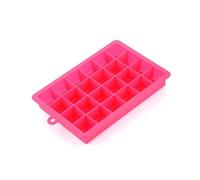 Ujjdwiurgh Bandeja de Hielo de Silicona Roja Rosa con Tapa, Caja Cuadrada, Molde Auxiliar para Puré de Alimentos, Gelatina de Queso, Barra, Herramienta de Cocina, Cubo para CóCtel