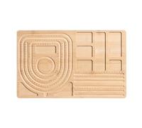 Ujjdwiurgh Bandeja de madera maciza con diseño de cuentas, bandeja de almacenamiento de cuentas de bambú y madera C