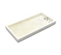 Ujjdwiurgh Bandeja de Resina con de MáRmol, Placa Rectangular Antideslizante, Encimera, BañO, JabóN, Champú, Bandeja de Almacenamiento, DecoracióN del Hogar,