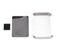 Ujjdwiurgh Bandeja de tornillos de aleación de aluminio útil con almohadilla magnética para modelo RC de teléfono, herramienta de reparación de automóviles, color plateado