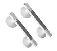 Ujjdwiurgh Barras de agarre para bañera y ducha, paquete de 2 asas de agarre con ventosa, asas de ducha extraíbles resistentes, color blanco