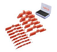 Ujjdwiurgh Barras de configuración de mesa de enrutador, 14 piezas, bloques de configuración de aluminio, juego de medidores de altura, con marcas de tamaño grabadas