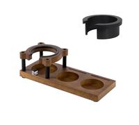 Ujjdwiurgh Base de café en polvo de madera maciza para máquina de café de 51/53/58 mm, estante de almacenamiento para martillo de polvo