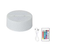 Ujjdwiurgh Base de Luz 3D Que de Color Luz Base Interfaz USB Base de Pantalla de Luz LED Luz Base de Plástico,A