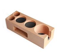 Ujjdwiurgh Base de madera de 58 mm, agitador de espresso, soporte para filtro, accesorios de café