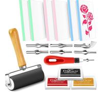 Ujjdwiurgh Bloques de tallado de goma de 4 x 2.4 pulgadas (6 piezas), kit de fabricación de sellos de linóleo para entusiastas del bricolaje para principiantes