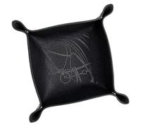 Ujjdwiurgh Bolsa cruzada de cuero para collares y pulseras, bandeja de almacenamiento de lujo hueca para joyas y accesorios, llavero y organizador de pulseras E