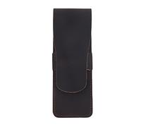 Ujjdwiurgh Bolsa de almacenamiento de cuero hecha a mano para lápices de piel de vacuno, soporte para pluma estilográfica, accesorios retro vintage para diario de viaje C