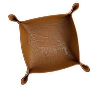 Ujjdwiurgh Bolsa de almacenamiento hueca de cabeza de caballo, bandeja de almacenamiento de cuero hueca de lujo para joyas y accesorios, llavero organizador de pulseras B