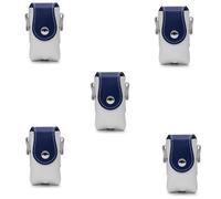 Ujjdwiurgh Bolsa de golf azul y blanca, bolsa protectora portátil de mini golf, bolsa de piel sintética para caja de pelotas