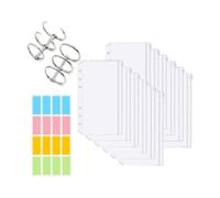 Ujjdwiurgh Bolsa de PVC impermeable tamaño A6, bolsas circulares para agujas de tejer, carpetas con cremallera para agujas de tejer redondas, cable A