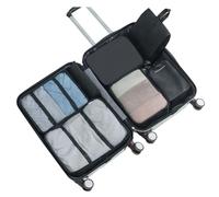 Ujjdwiurgh Bolsas de Embalaje para Viajes, Bolsa Organizadora de Equipaje para Accesorios de Viaje Esenciales, Cubos de Viaje para Llevar, Negro