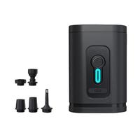 Ujjdwiurgh Bomba de aire eléctrica con luces, mini compresor de aire inalámbrico, carga USB, inflador/desinflador, bombas para acampar al aire libre A