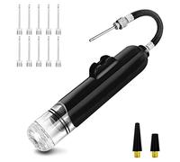 Ujjdwiurgh Bomba de aire para pelotas de baloncesto, para pelotas deportivas con 10 agujas y 2 boquillas, para balones de fútbol, voleibol, fútbol