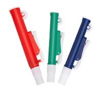 Ujjdwiurgh Bombas de pipeta, 3 bombas de mano de laboratorio: 2 ml azul, 10 ml verde, 25 ml rojo, para pipetas de vidrio o plástico
