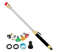 Ujjdwiurgh Boquilla de chorro para manguera de jardín, herramienta de lavado de alta presión con 5 boquillas diferentes y conector rápido de manguera