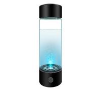 Ujjdwiurgh Botella de Agua de HidróGeno, 420 Ml, 1400 Ppb, TecnologíA PEM SPE, MáQuina Ionizadora de Agua de HidróGeno PortáTil, Elementos Esenciales (Negro)