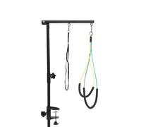 Ujjdwiurgh Brazo de aseo para perros con soportes ajustables de 35 pulgadas, sin sentarse, hamaca de aseo para mascotas, brazo de mesa de aseo para mascotas