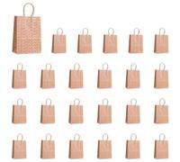 Ujjdwiurgh C 24 Bolsas de Regalo para el DíA de San ValentíN, Bolsas de Dulces, Bolsas de Regalos con Asas, Bolsas de Papel con Forma de CorazóN para Bodas y San ValentíN