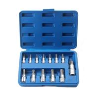 Ujjdwiurgh Cabezal adaptador de broca de presión, 13 piezas, juego de puntas de destornillador hexagonales para automóviles, puntas de ciruelo