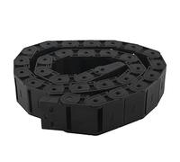 Ujjdwiurgh Cadena de arrastre de cable semicerrada flexible negra de 18 mm x 37 mm, 1 m