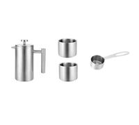 Ujjdwiurgh Cafetera de Prensa Francesa Cafetera de Doble Pared Resistente Al Prensa de Café Aislada de Acero Inoxidable