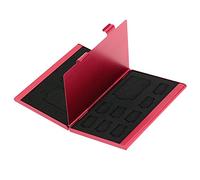 Ujjdwiurgh Caja de almacenamiento de aluminio 12 en 1 para tarjetas de memoria de gran capacidad para 4 tarjetas SD SDHC SDXC MMC 8 tarjetas TF SIM
