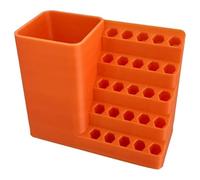 Ujjdwiurgh Caja de almacenamiento para brocas de tornillo, caja de herramientas con espacio de montaje de taladro eléctrico, 25 agujeros