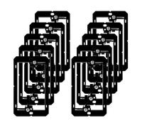 Ujjdwiurgh Caja de bajo voltaje placa de pared de una sola banda, paquete de 10, soporte de montaje empotrado de bajo voltaje para red, coaxial, altavoz