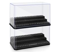 Ujjdwiurgh Caja de exhibición de mini figuras, apilable, a prueba de polvo, caja de exhibición para juguetes de figuras de acción