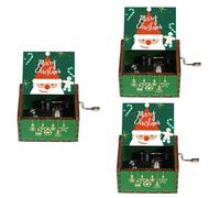 Ujjdwiurgh Caja de música de manivela de Navidad, caja de música vintage de Navidad, decoración del hogar, pequeña caja de música