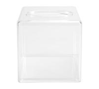 Ujjdwiurgh Caja de pañuelos de acrílico transparente con cubierta dispensadora de pañuelos para encimera, secadora de plástico transparente