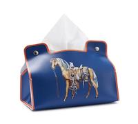 Ujjdwiurgh Caja de pañuelos de cuero retro para muebles, organizador universal de escritorio, fácil de usar