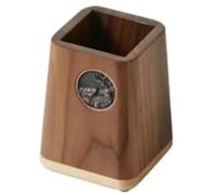 Ujjdwiurgh Caja de pañuelos de madera de nogal negra, decoración de sala de estar, almacenamiento de escritorio, soporte para toallas de papel, bandejas de almacenamiento divididas