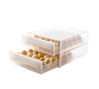 Ujjdwiurgh CajóN Caja Caja de Almacenamiento de Huevos Suministros de Cocina Refrigerador Soporte para Huevos Organizador Bandeja Transparente para Huevos de Doble Capa