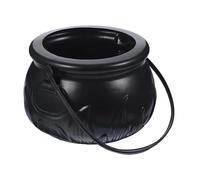 Ujjdwiurgh Caldero negro de plástico, hervidor de bruja, caldero de Patricio, mago, bruja, caldero, decoración, cubo de dulces