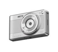 Ujjdwiurgh Cámara Digital 1080P, Videocámara de 56 MP, Pantalla IPS de 2,8 Pulgadas, Zoom Digital 8X, Regalo para Niños, Color Plateado.