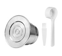 Ujjdwiurgh Cápsula de café de acero inoxidable recargable, taza de filtro de cápsulas de café de acero inoxidable italiano, relleno de polvo con cubierta A