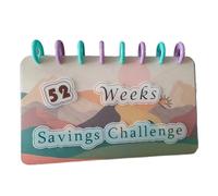 Ujjdwiurgh Carpeta de ahorro de dinero para 52 semanas, reutilizable, organizador de dinero