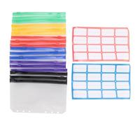 Ujjdwiurgh Carpeta de presupuesto A6 con cremallera, carpeta transparente de 6 agujeros, organizador de cupones de dinero de PVC, bolsas de hojas sueltas