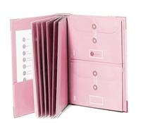 Ujjdwiurgh Carpetas de archivos con etiquetas, bonito organizador de papel con bolsa con cremallera, organizador de documentos portátil para oficina en casa, color rosa