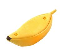 Ujjdwiurgh Casa para Mascotas Bananas, Acogedora Casa Portátil para Mascotas, Tapete para Perros y Suministros,Amarillo