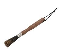 Ujjdwiurgh Cepillo de limpieza de polvo para molinillo de café, cepillo para máquina de café, mango de madera, cerdas de cerdo, cepillo para polvo expreso